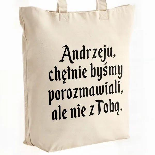 Torba bawełniana premium na zakupy 1670 Chętnie Byśmy Porozmawiali
