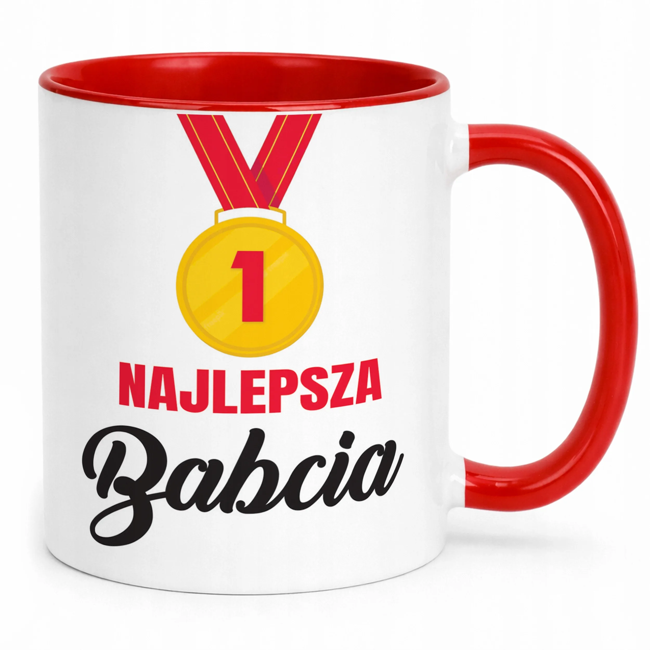 Kubek Czerwony Dzień Babci Najlepsza Babcia Prezent Upominek