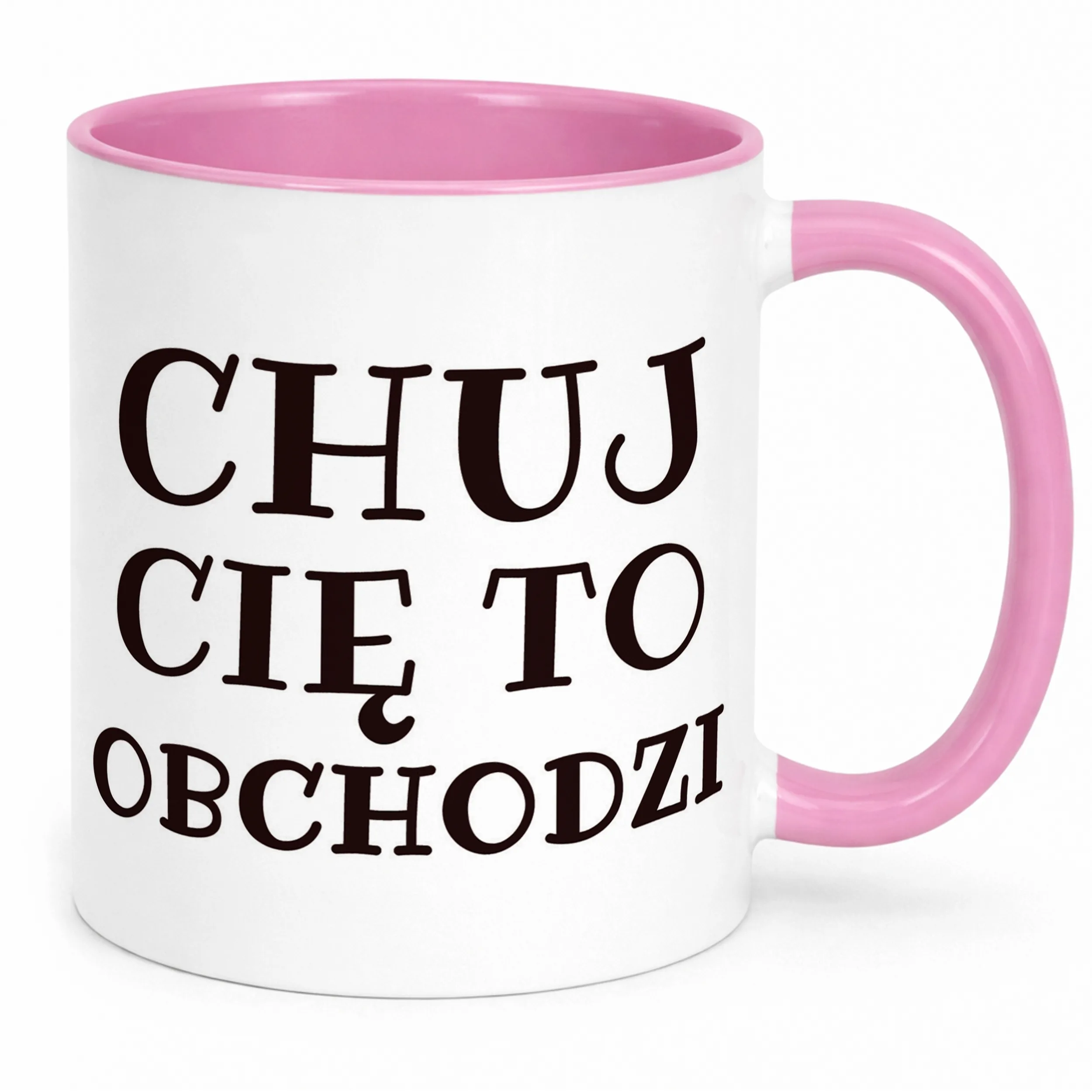 Kubek Różowy Ch*j Cię To Obchodzi Śmieszny Zabawny Prezent