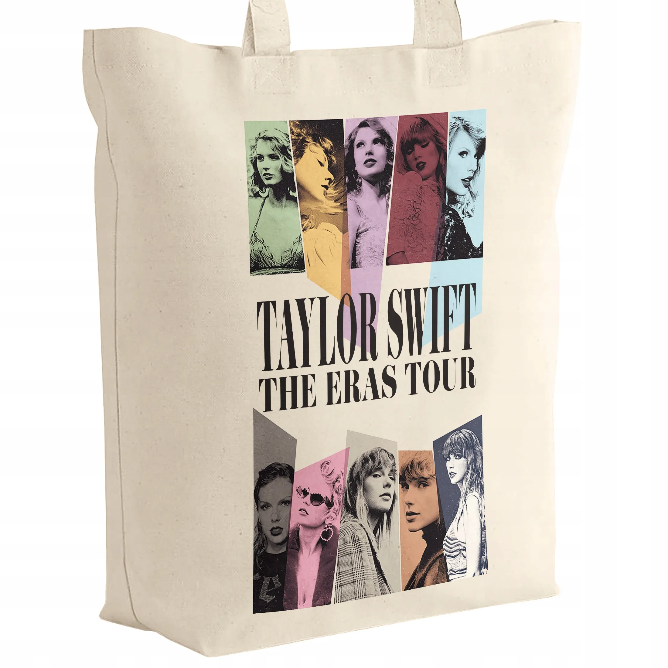 Torba bawełniana na zakupy 42×38 z dnem Taylor Swift The Eras Tour