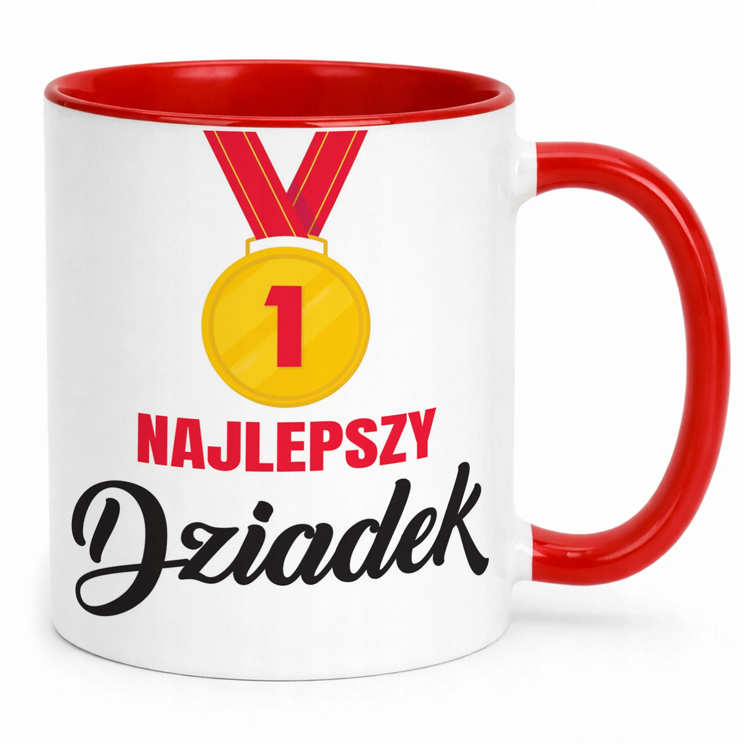 Kubek Czerwony Dzień Dziadka Najlepszy Dziadek Prezent Upominek