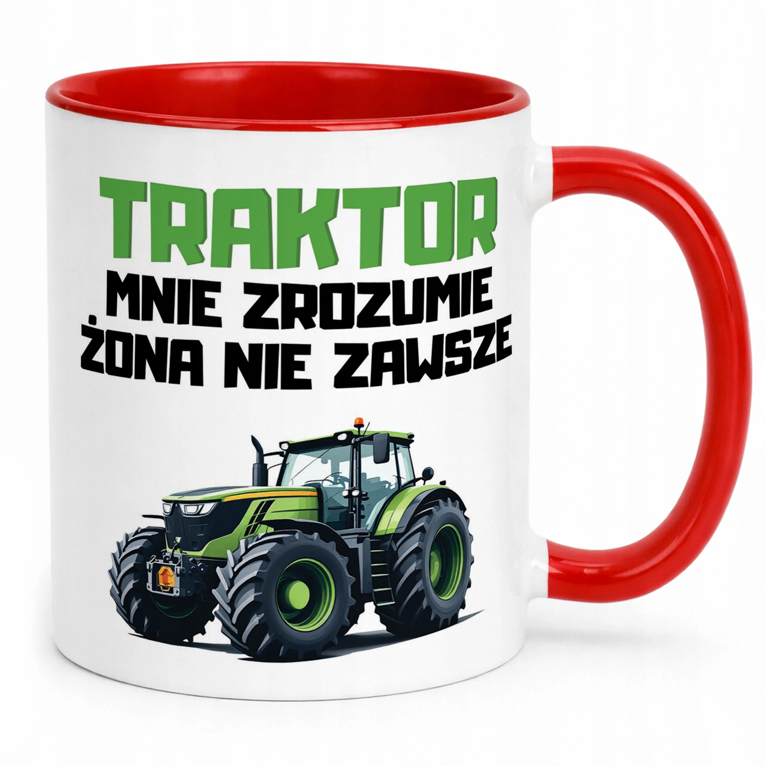 Kubek Czerwony Rolnik Dla Rolnika Traktor Zabawny Prezent Upominek