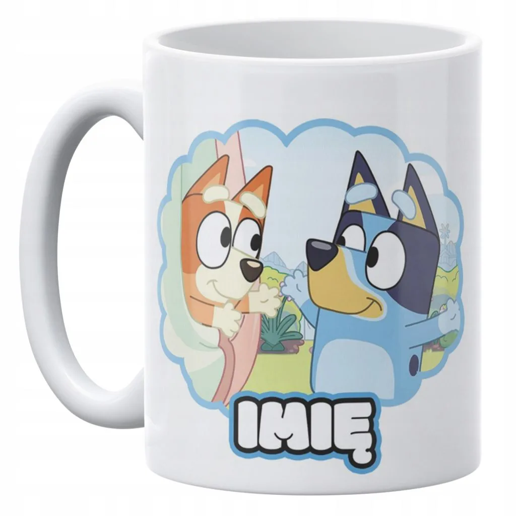 Kubek ceramiczny Bluey Personalizowany z Imieniem Prezent Dla Dziecka