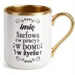 Kubek Premium Złoty Personalizowany Dzień Kobiet Zabawny Prezent Upominek