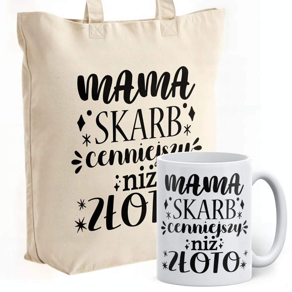 Zestaw Kubek + Torba Premium Dzień Matki Dla Mamy Prezent Upominek