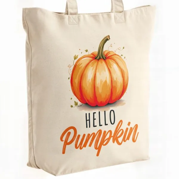 Torba bawełniana premium Jesień Hello Pumpkin Dynia Prezent