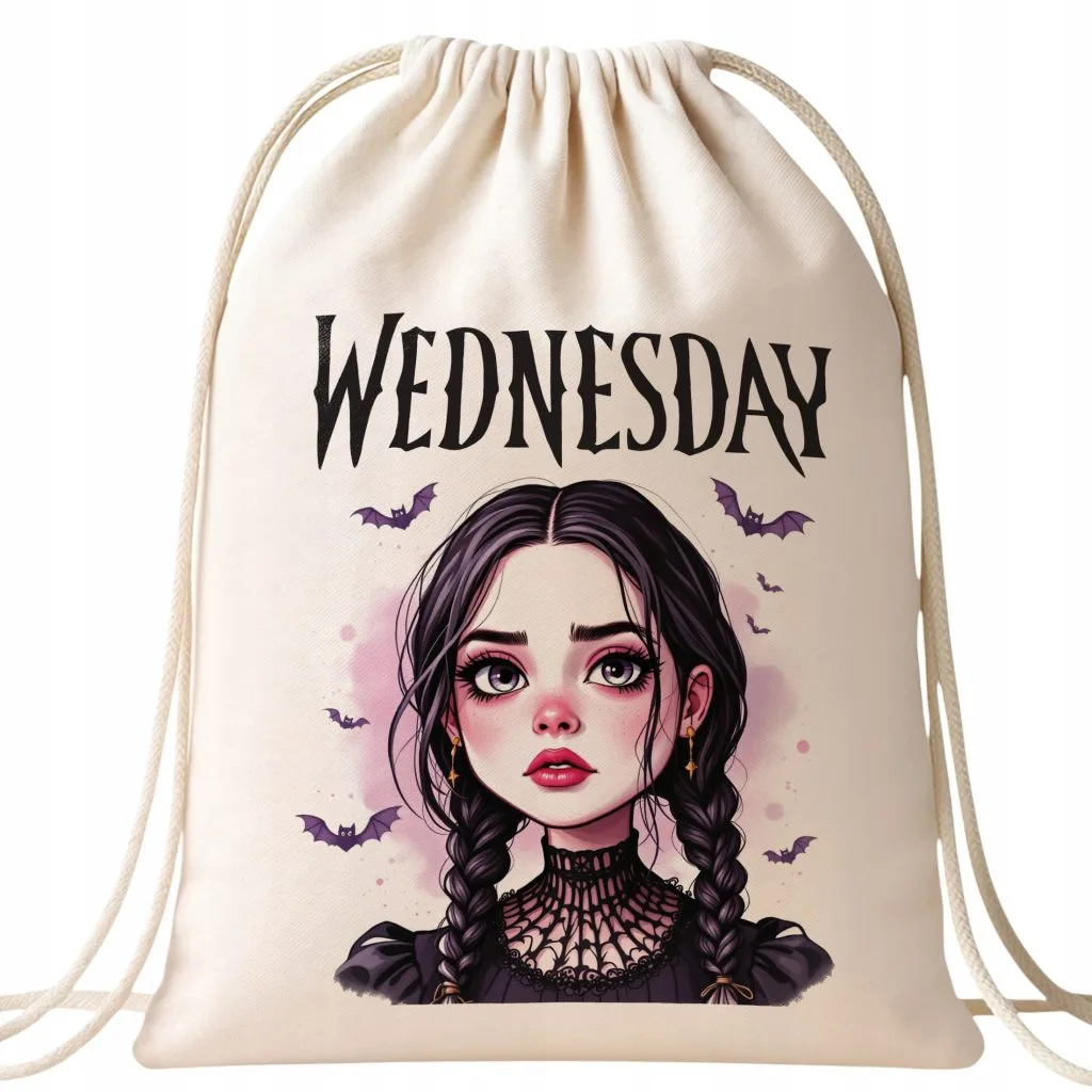 Plecak bawełniana Nevermore Wednesday Dla Fanów Serialu Prezent