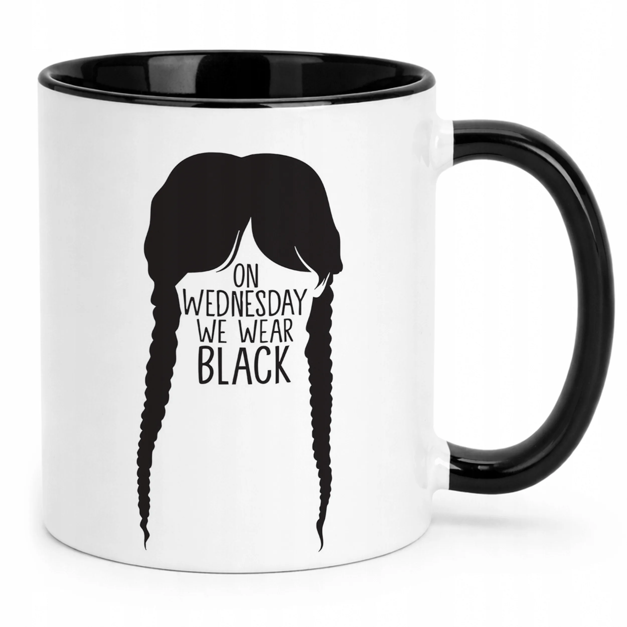 Kubek Czarny Nevermore Wednesday Addams Dla Fanów Prezent