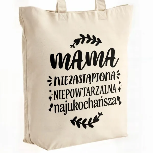 Torba bawełniana premium na zakupy Dzień Matki Prezent Niezastąpiona