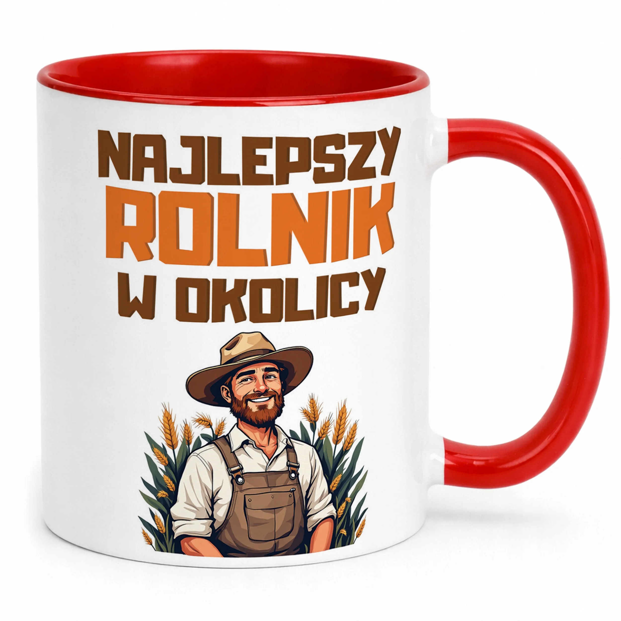 Kubek Czerwony Rolnik Dla Rolnika Traktor Zabawny Prezent Upominek