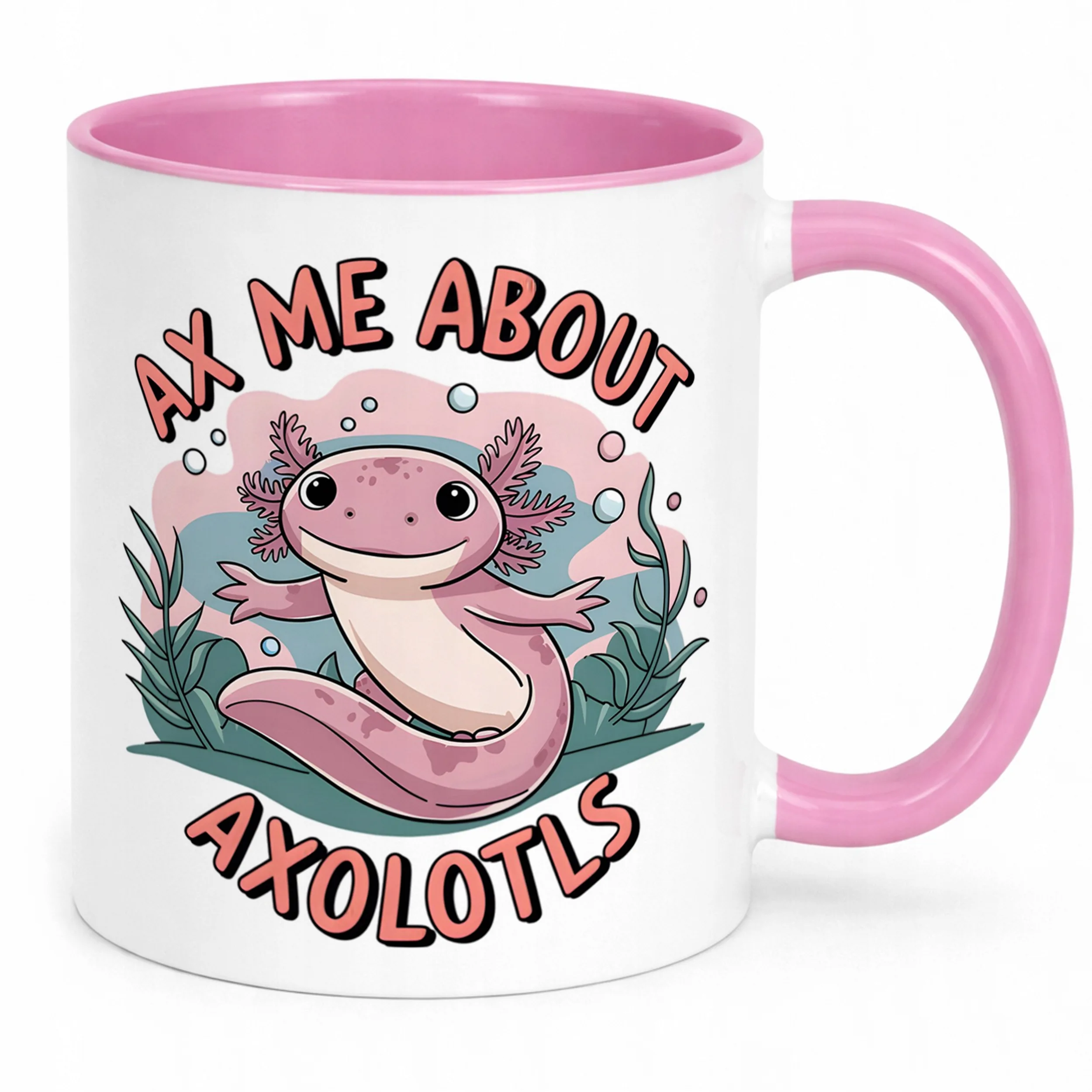 Różowy kubek dziecięcy 330ml Aksolotl Axolotl Różowy Zwierzak Viral Trend
