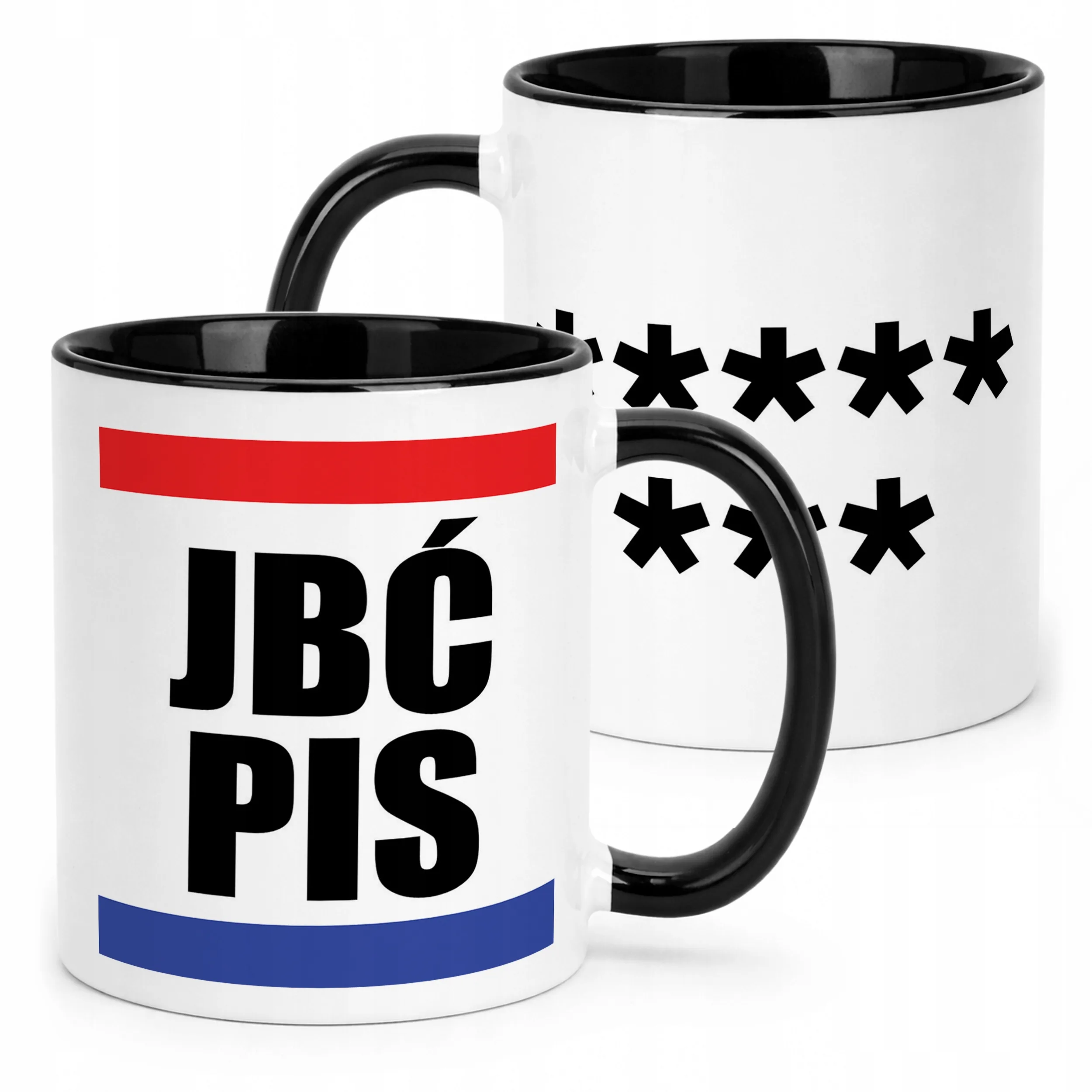 Kubek Czarny PIS 8 Gwiazdek Polityka Prezent Upominek