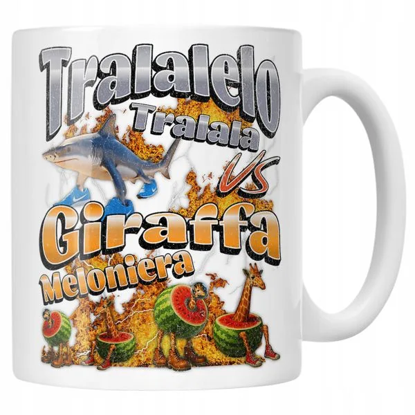Kubek ceramiczny Tralalero Giraffa viral tiktok mem