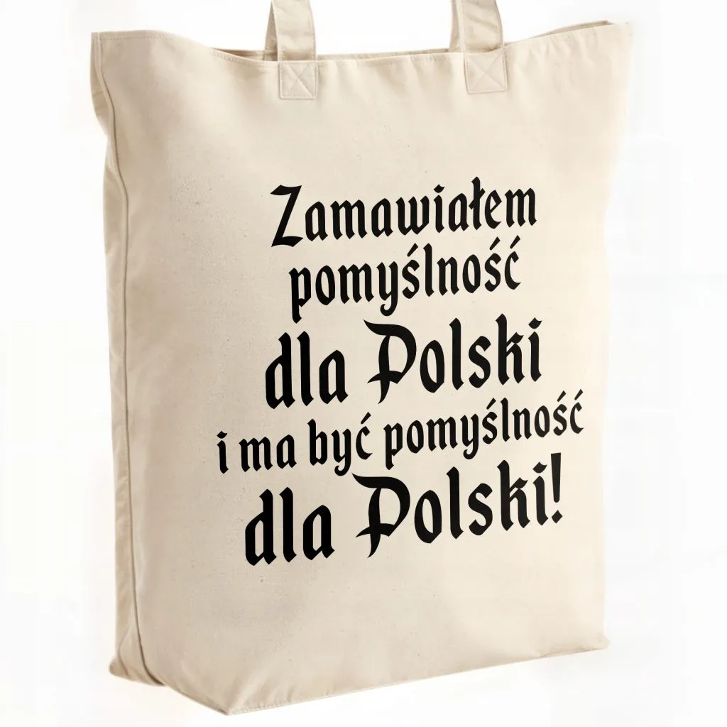 Torba bawełniana premium na zakupy 1670 Zamawiałem Pomyślność Dla Polski