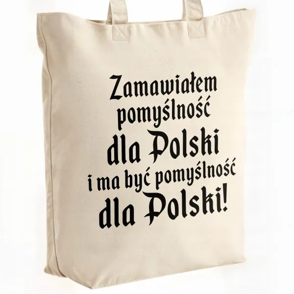 Torba bawełniana premium na zakupy 1670 Zamawiałem Pomyślność Dla Polski