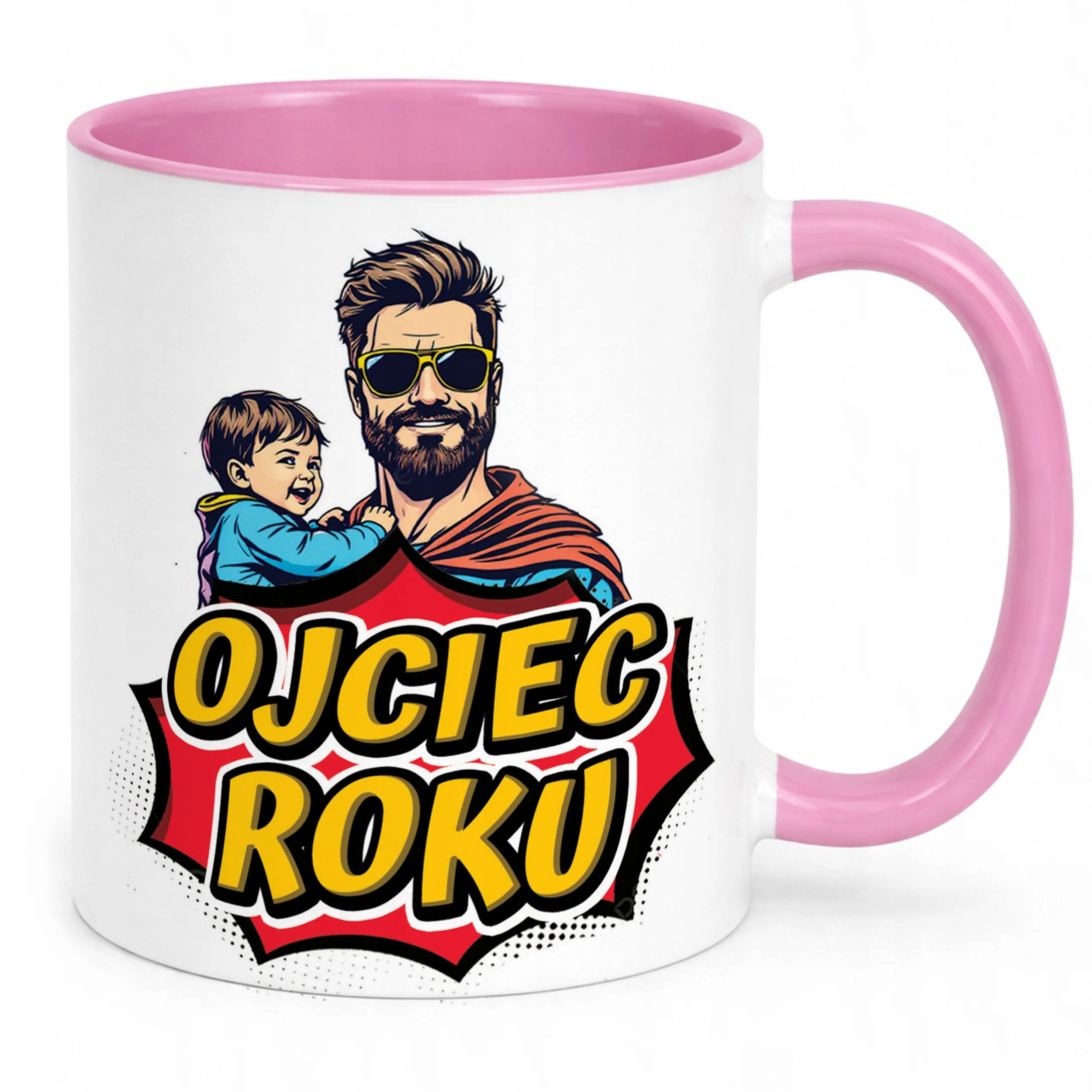 Kubek Różowy Dzień Ojca Dla Taty Ojciec Roku Prezent