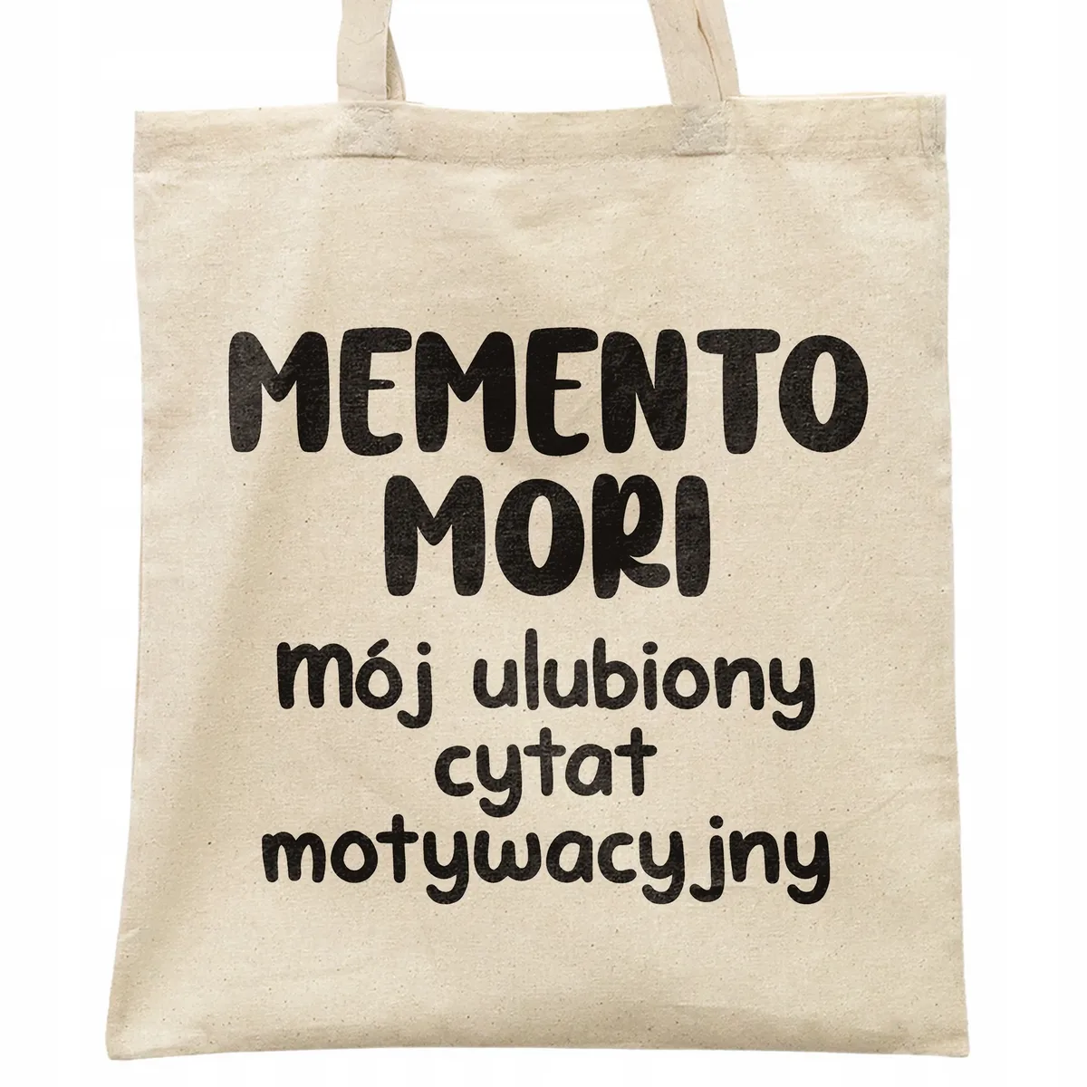 Torba bawełniana na zakupy Memento Mori Cytat Motywacyjny Prezent