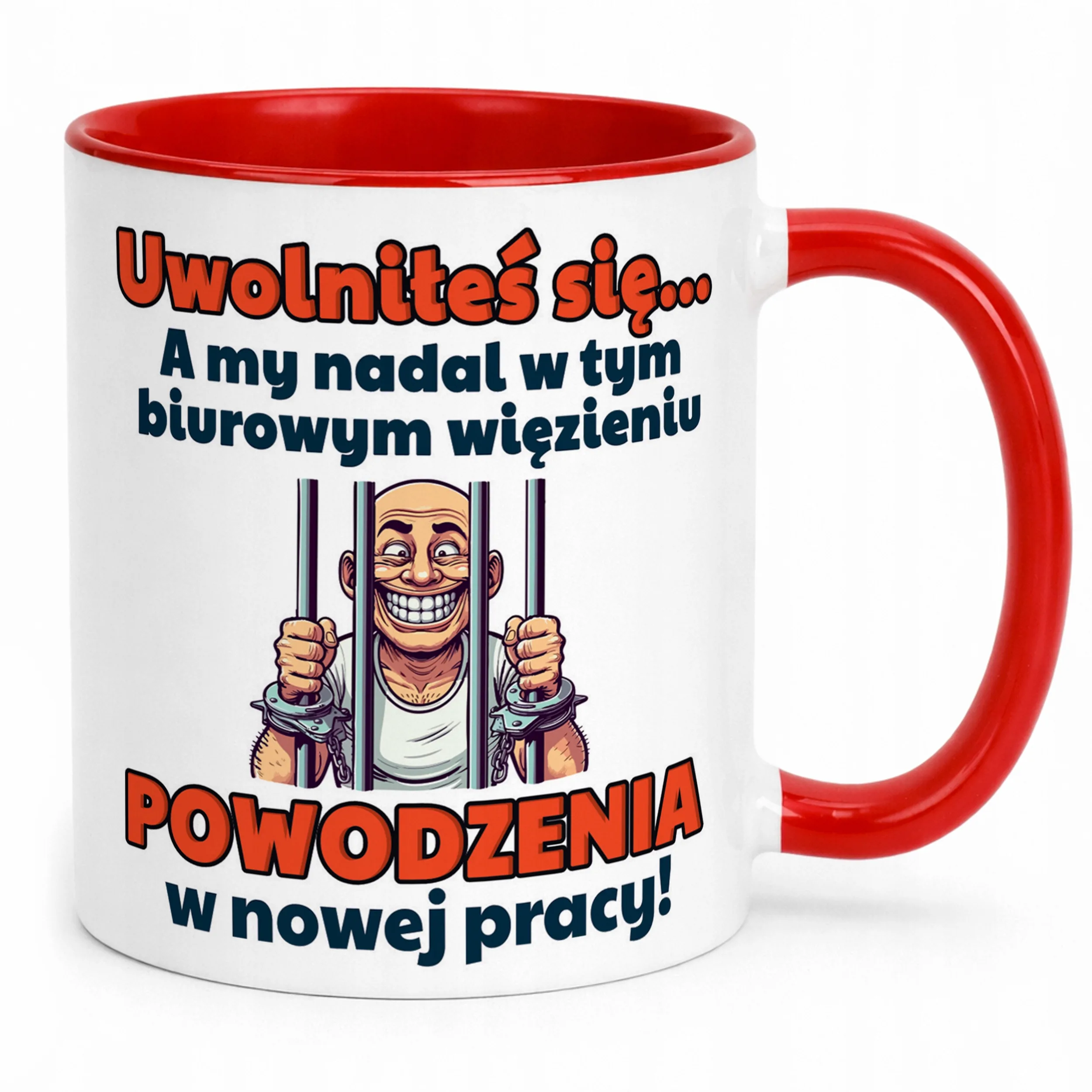 Kubek Czerwony Pożeganie Odejście z Pracy Dla Kolegi Prezent
