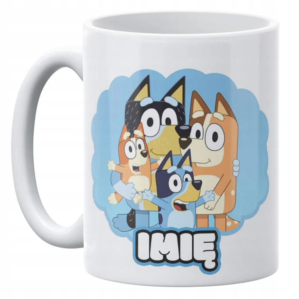 Kubek ceramiczny Bluey Personalizowany z Imieniem Prezent Dla Dziecka