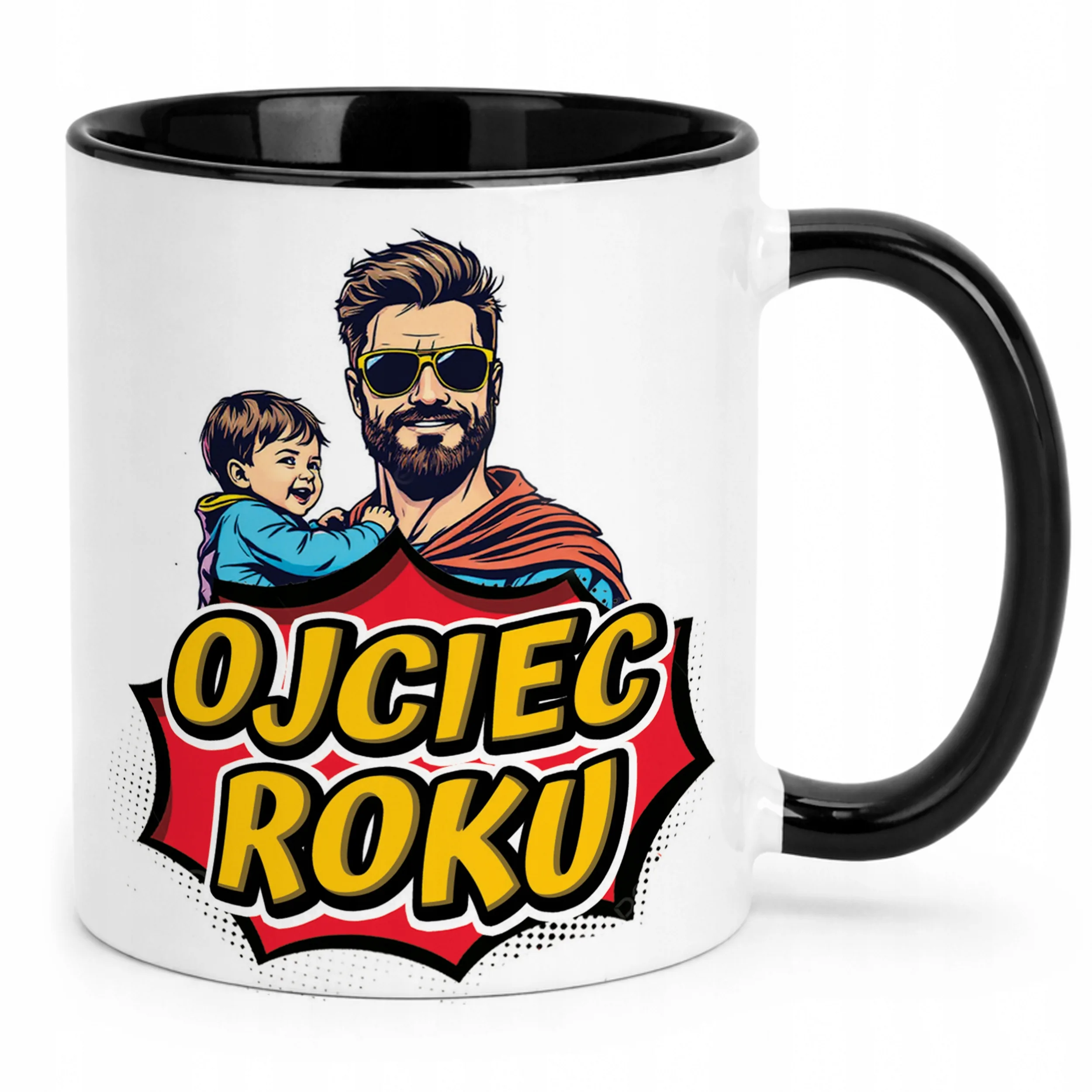 Kubek Czarny Dzień Ojca Dla Taty Ojciec Roku Prezent