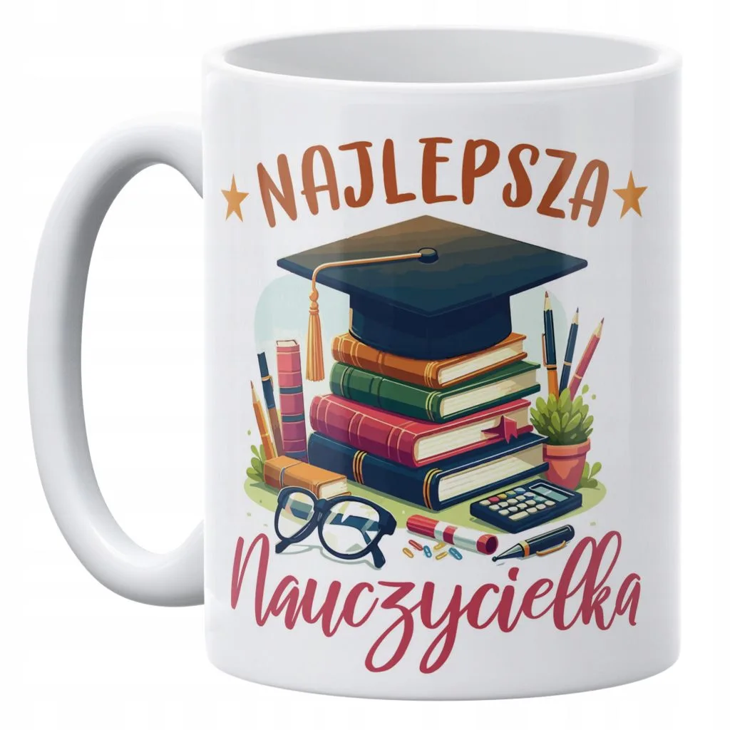 Kubek ceramiczny 330 ml Dzień Nauczyciela Najlepsza Nauczycielka Prezent
