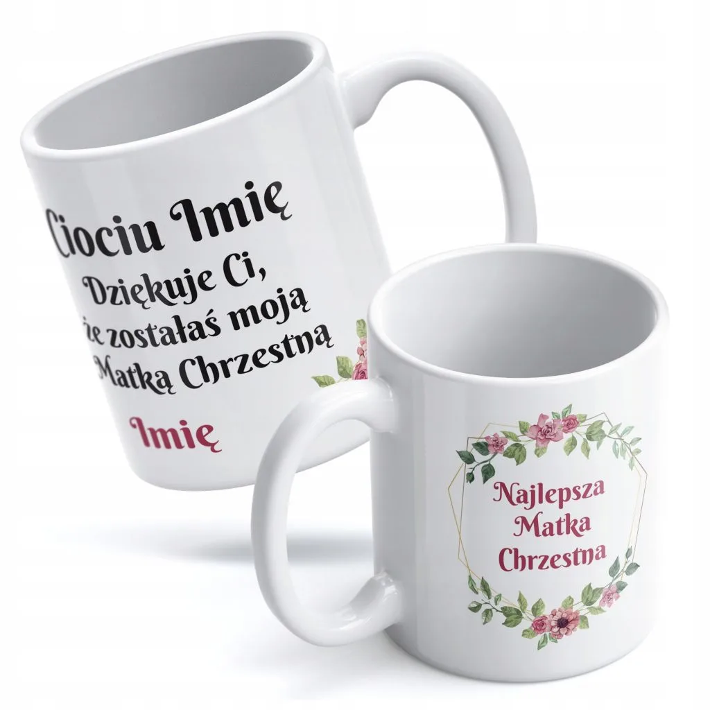 Kubek dla chrzestnej personalizowany