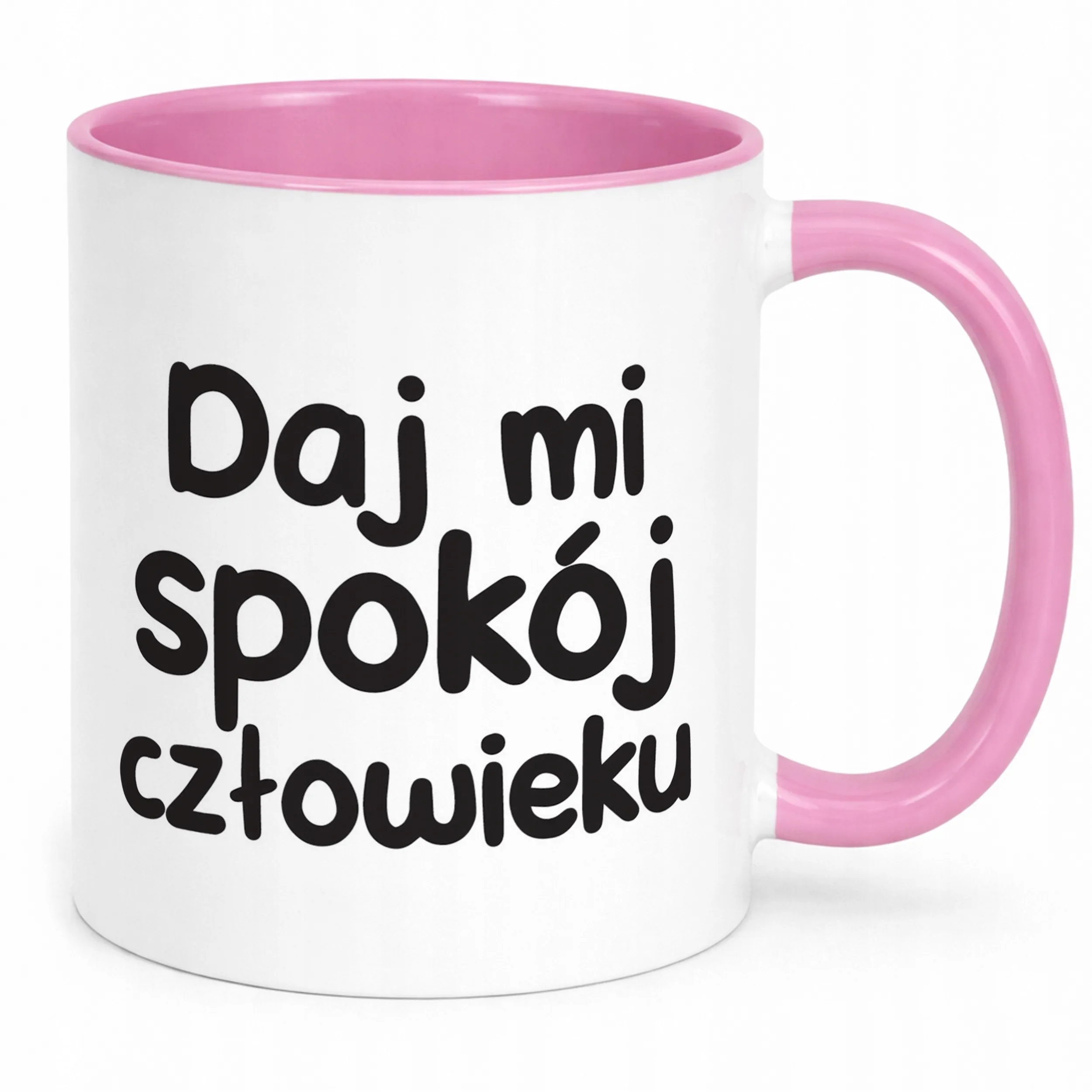 Kubek Różowy Daj Mi Spokój Człowieku Śmieszny Zabawny Prezent