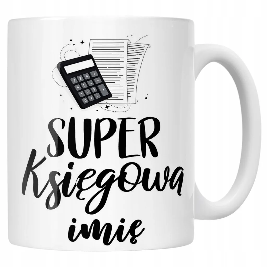 Kubek Ceramiczny Personalizowany Super Księgowa Dla Księgowej Prezent