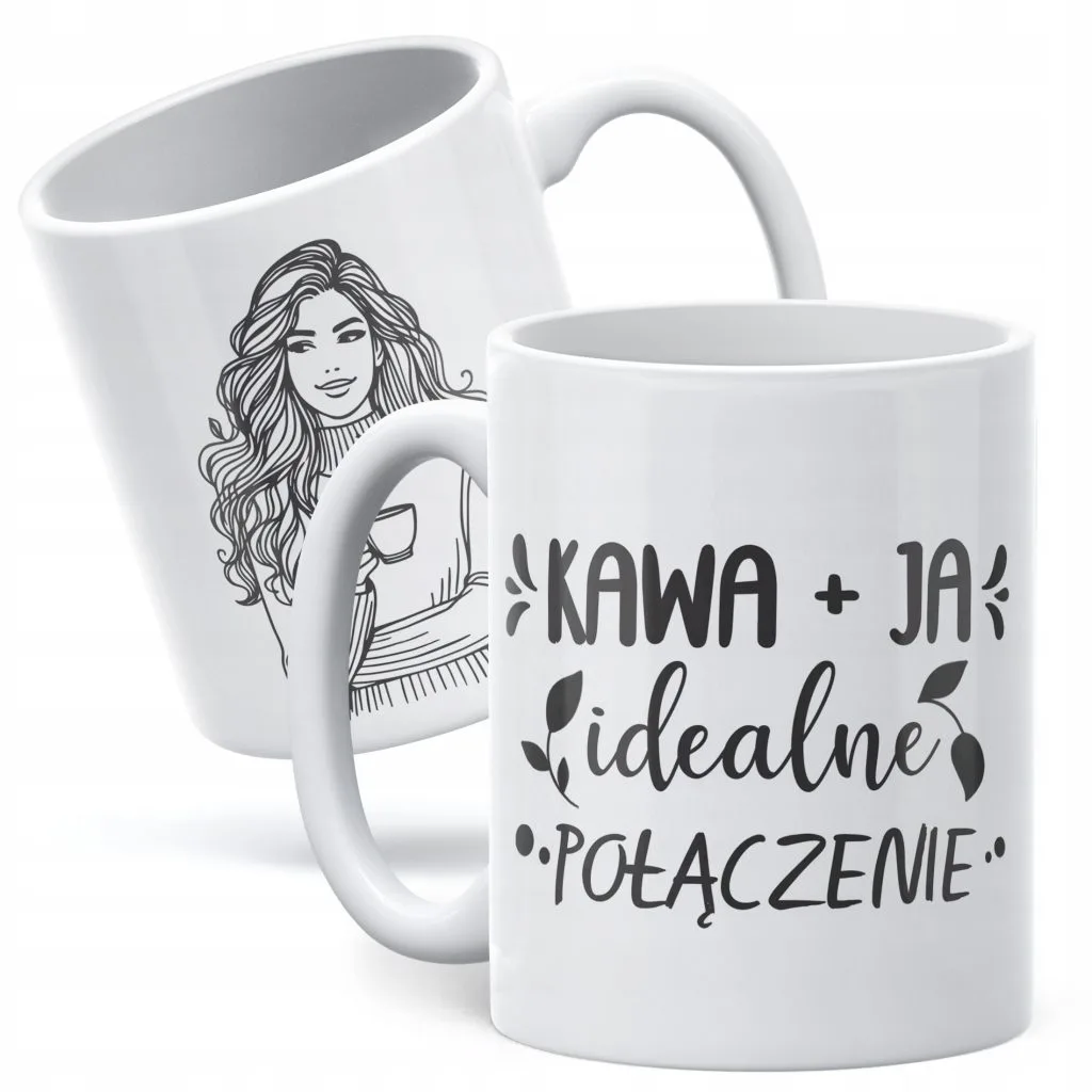 Kubek ceramiczny Dzień Kobiet Kawa Ja Idealne Połączenie Prezent Kobiety