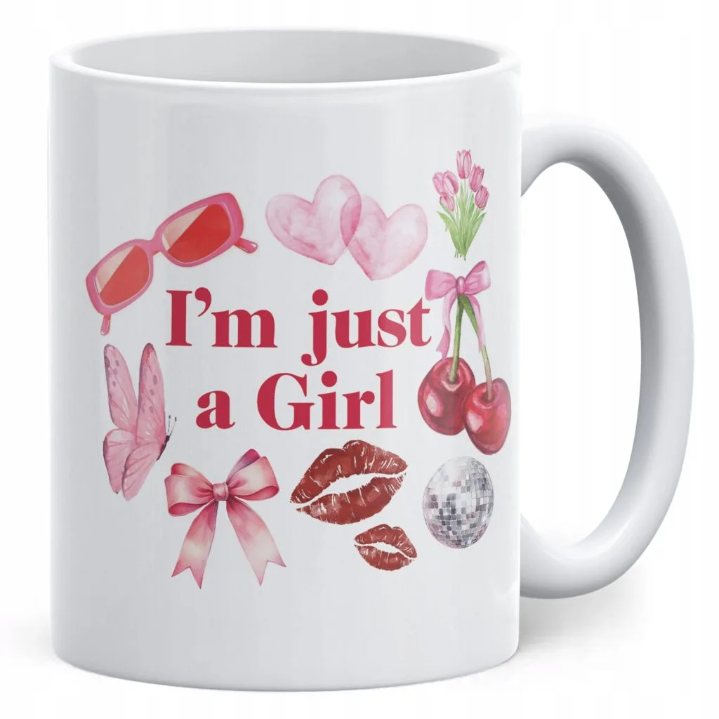 Kubek ceramiczny I’m Just A Girl Dla Dziewczyny Prezent Upominek