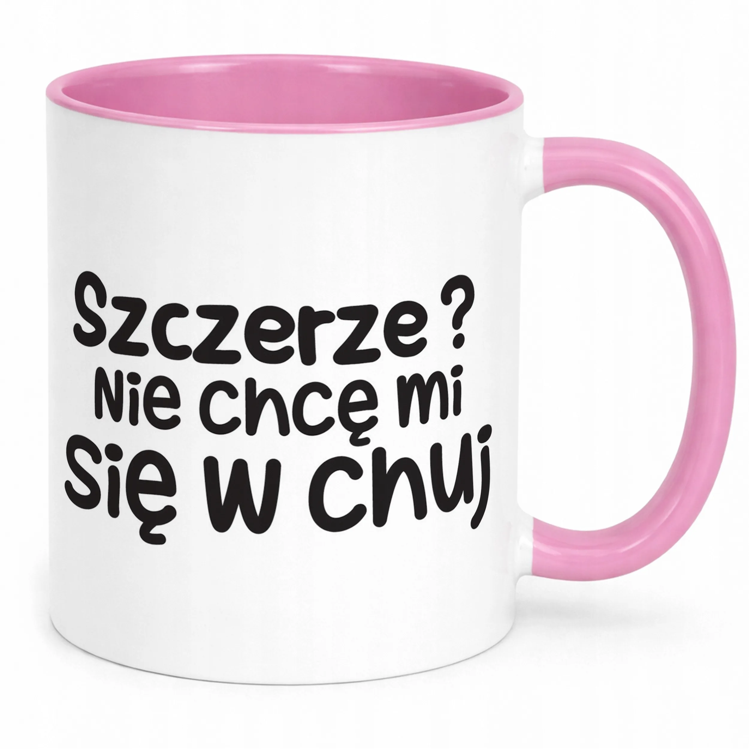 Kubek Różowy Szczerze Nie Chcę Mi Się Śmieszny Zabawny Prezent