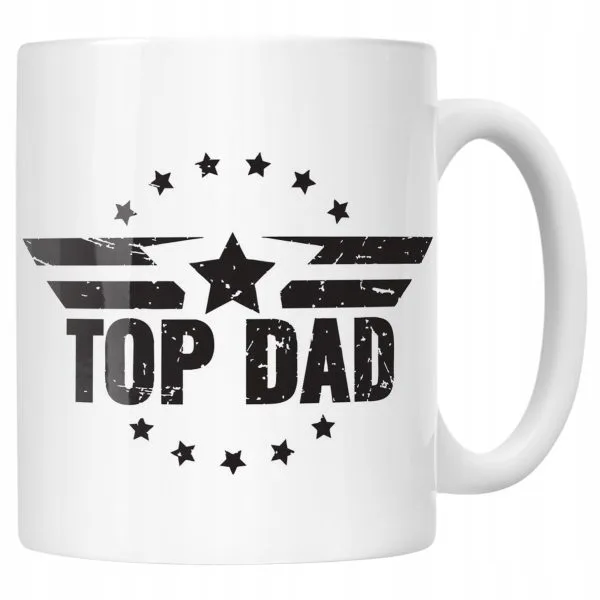 Kubek ceramiczny Dzień Ojca Dla Taty Top Dad Top Gun Prezent