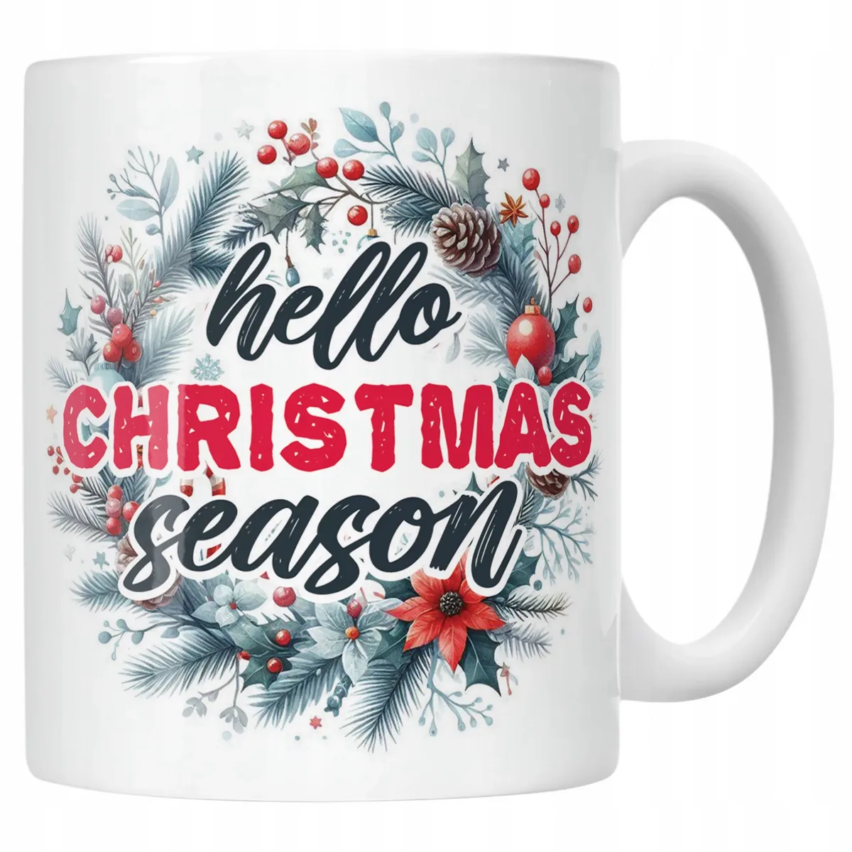 Kubek Ceramiczny Świąteczny Hello Christmas Boże Narodzenie Prezent
