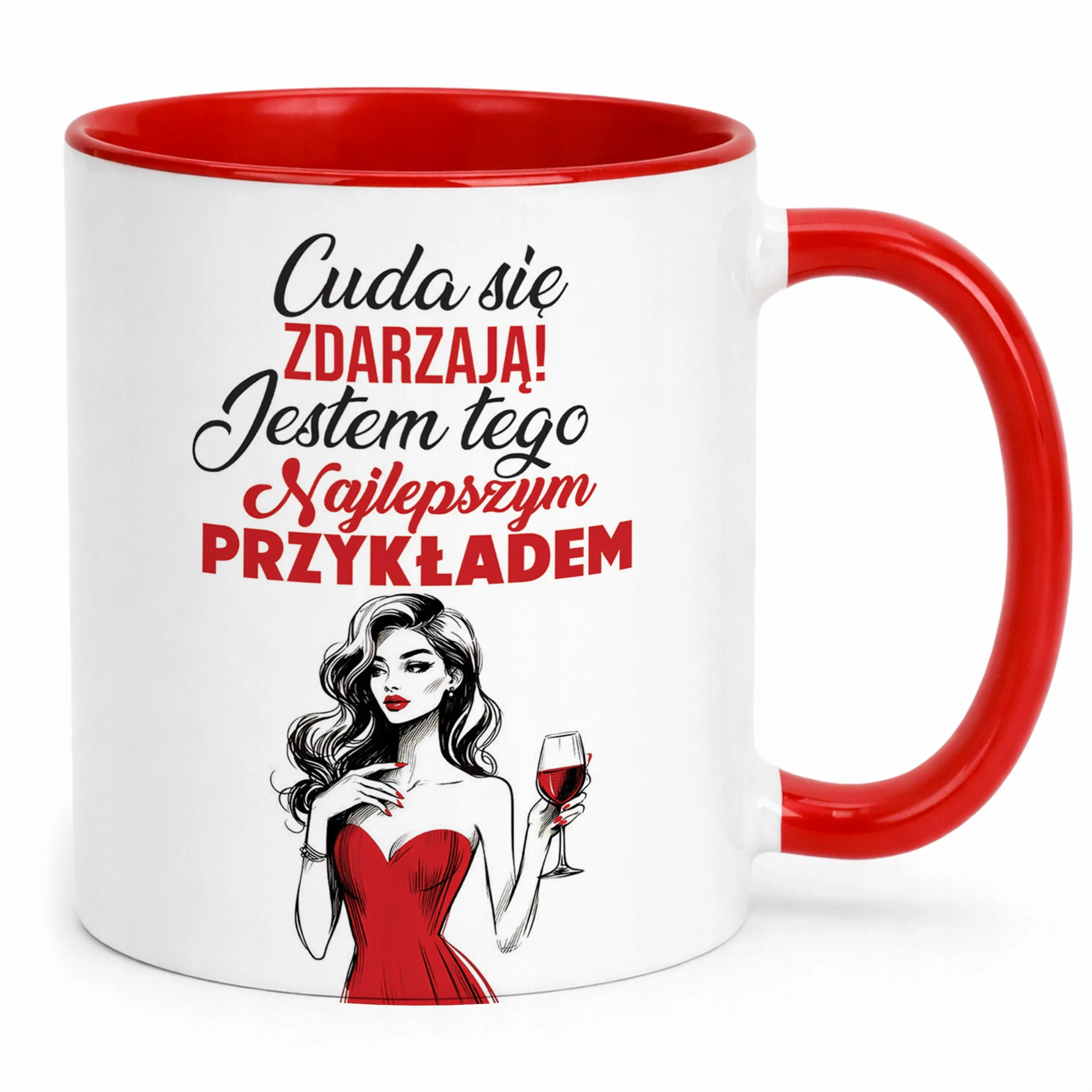 Kubek Czerwony Dzień Kobiet Dla Kobiety Dziewczyny Prezent Upominek