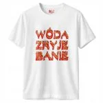 Koszulka biała męska Wóda Zryje Banie Memy
