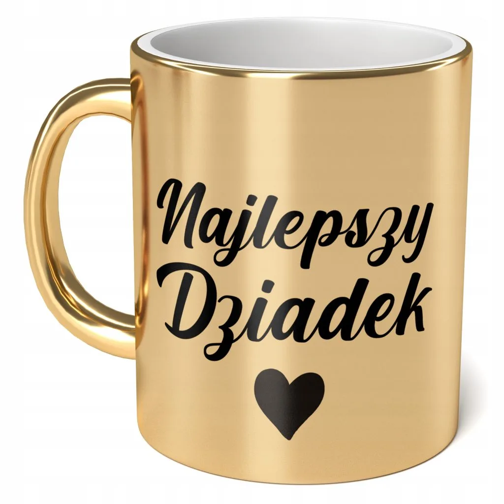 Kubek ceramiczny Złoty 330 ml Dzień Dziadka Prezent Najlepszy Dziadek