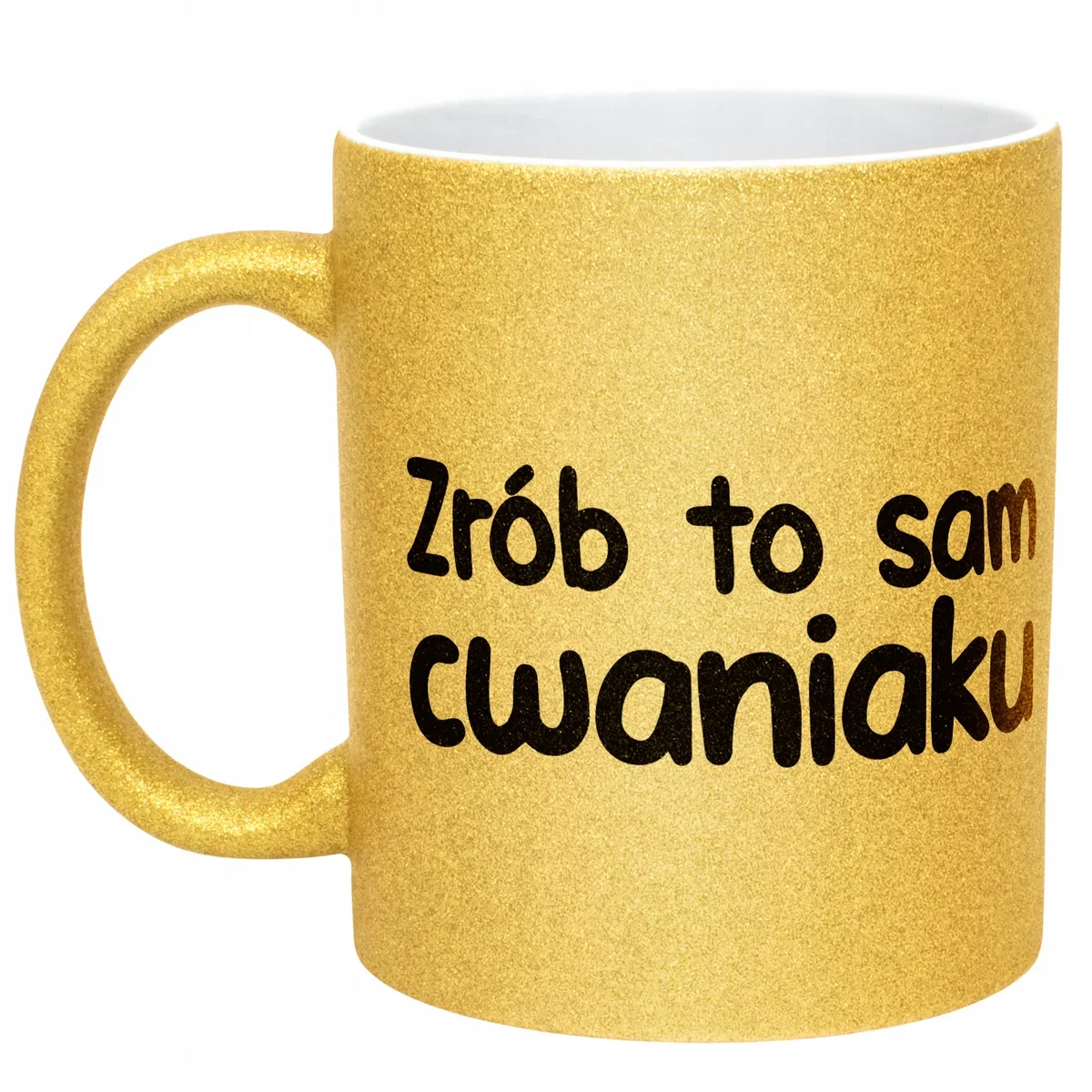 Złoty Kubek Brokatowy Zrób To Sam Cwaniaku Zabawny Prezent