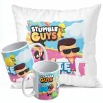 Zestaw Personalizowany Kubek + Poduszka 38×38 cm Dla Graczy STUMBLE GUY