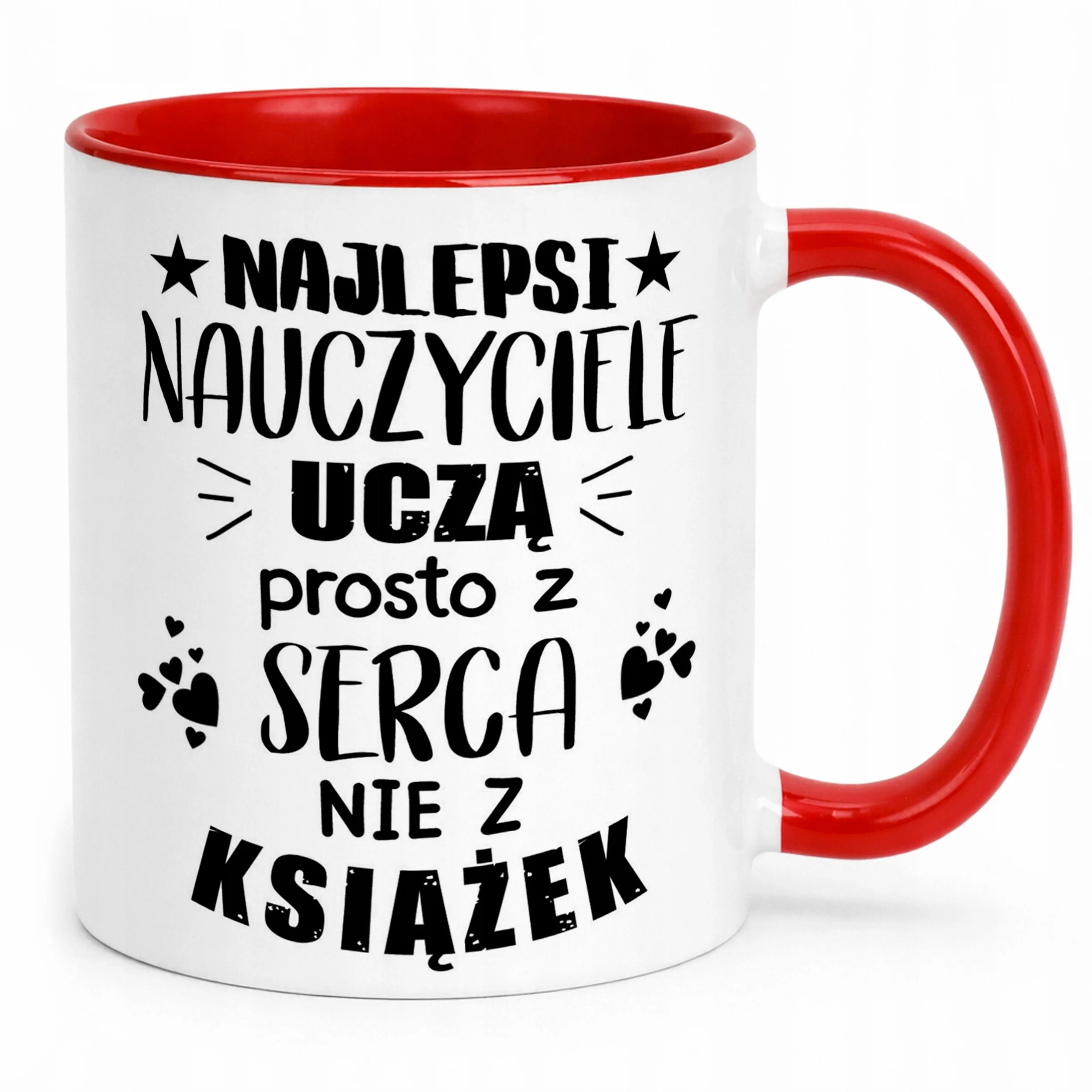 Kubek Czerwony Dla Nauczyciela Nauczycielki Dzień Nauczyciela Prezent