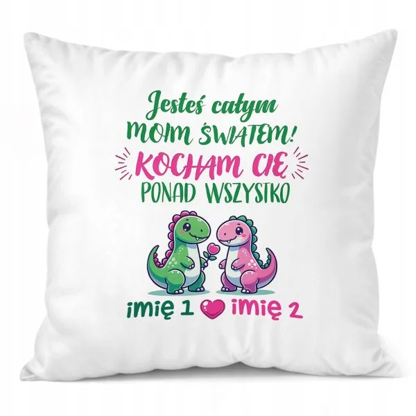 Poduszka 38x38cm Personalizowana na walentynki Z imionami Prezent