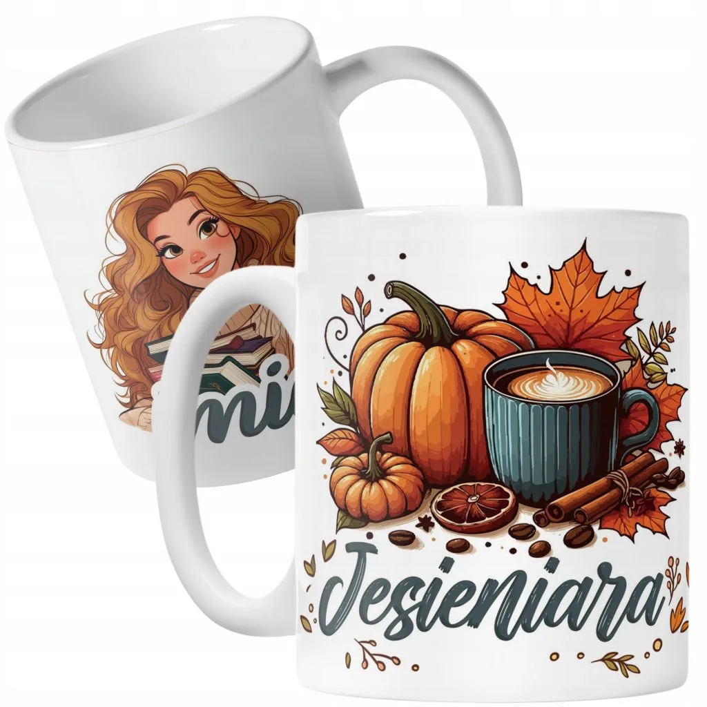 Kubek Personalizowany ceramiczny Jesienny Jesieniara Prezent Upominek
