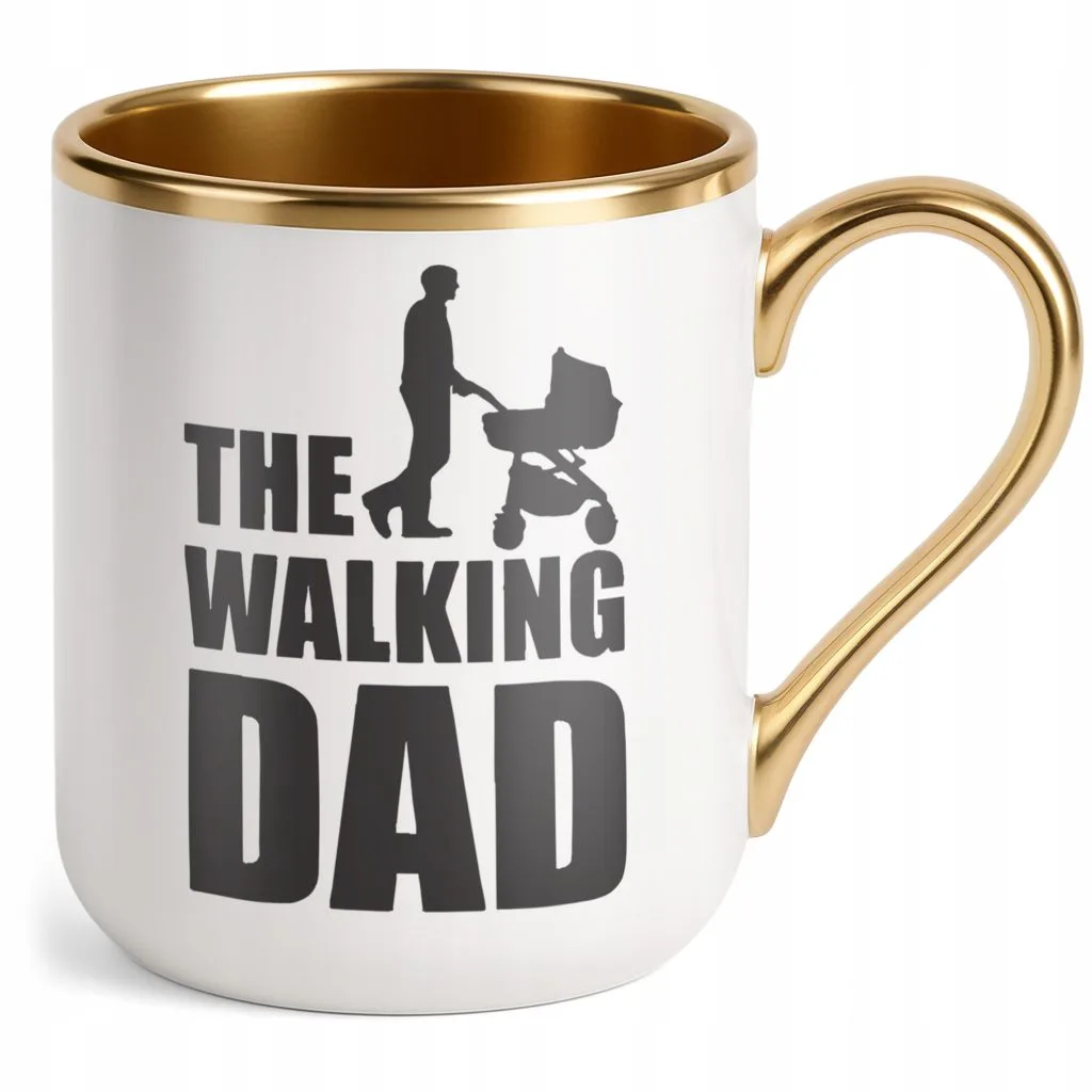Kubek Premium Złoty Dzień Ojca Dla Taty The Walking Dad Prezent