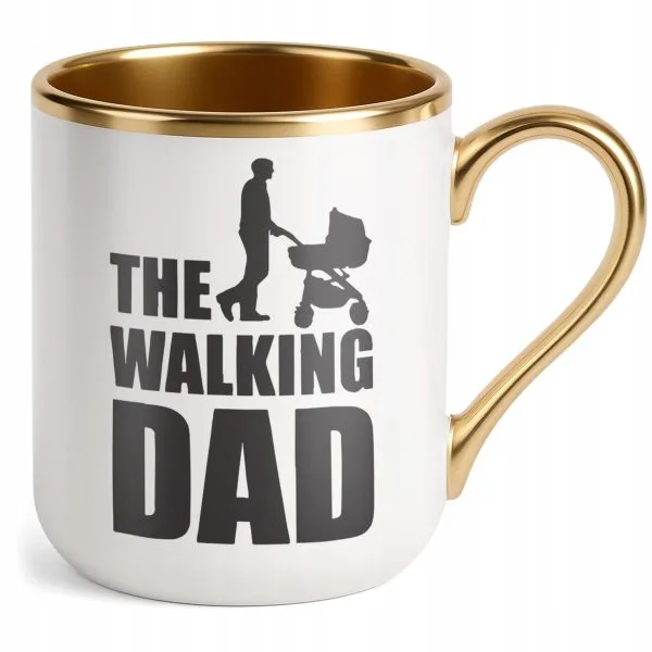 Kubek Premium Złoty Dzień Ojca Dla Taty The Walking Dad Prezent