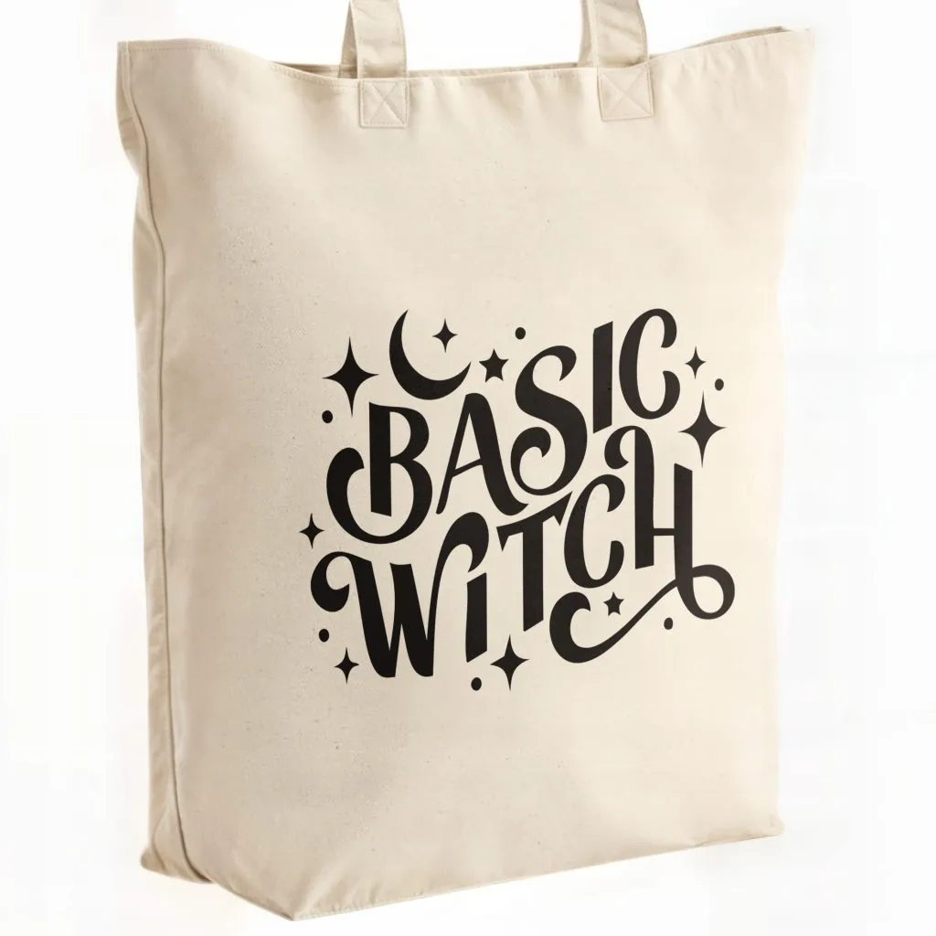Torba bawełniana premium Halloween Basic Witch Jesień Wiedźma Prezent