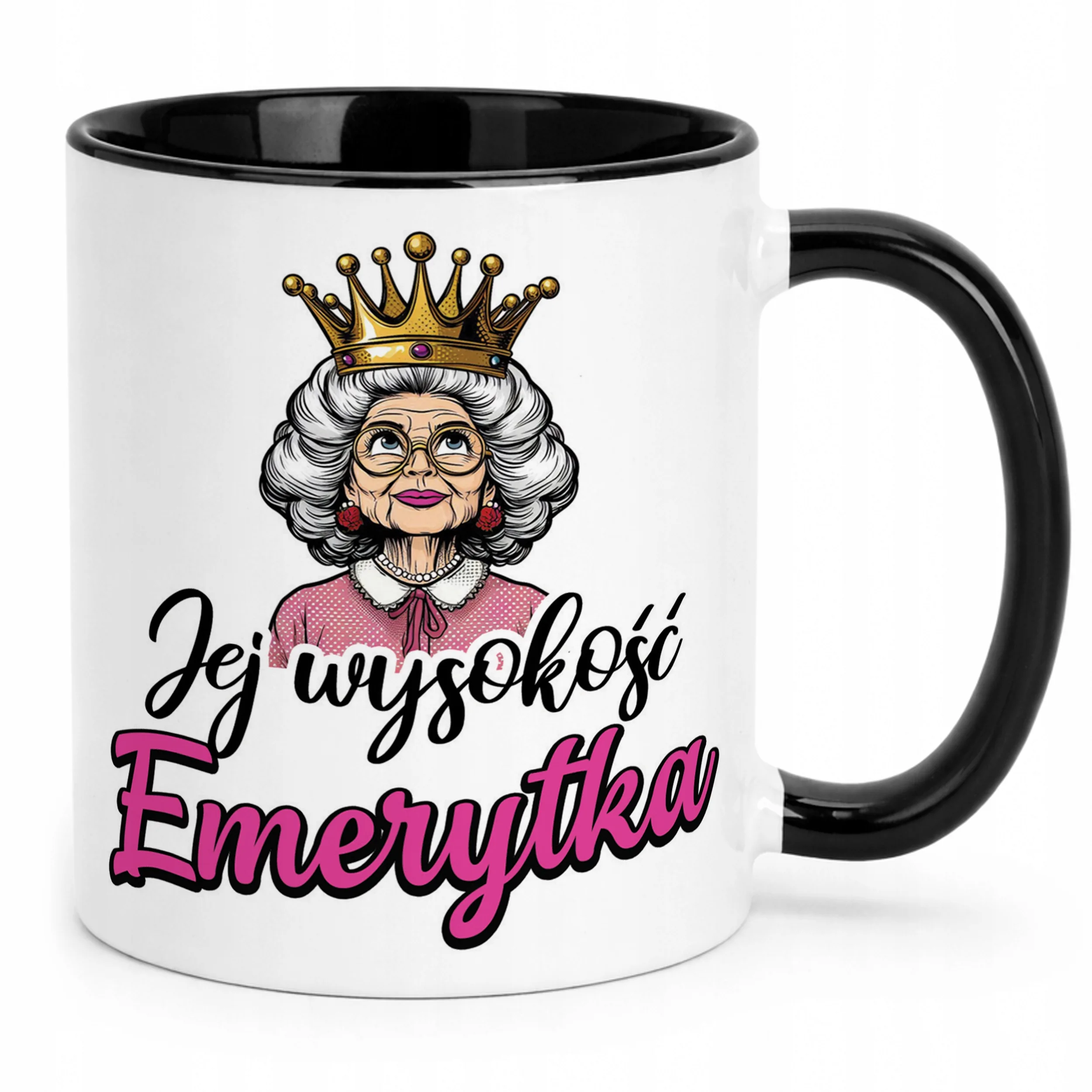 Kubek Czarny Z okazji Emerytury Dla Emerytki Prezent Upominek