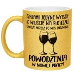 Złoty kubek brokatowy Na Pożegnanie Odejście z Pracy Zabawny Prezent