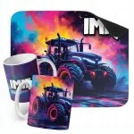 Zestaw Personalizowany Kubek + Podkładka pod mysz Traktor Prezent