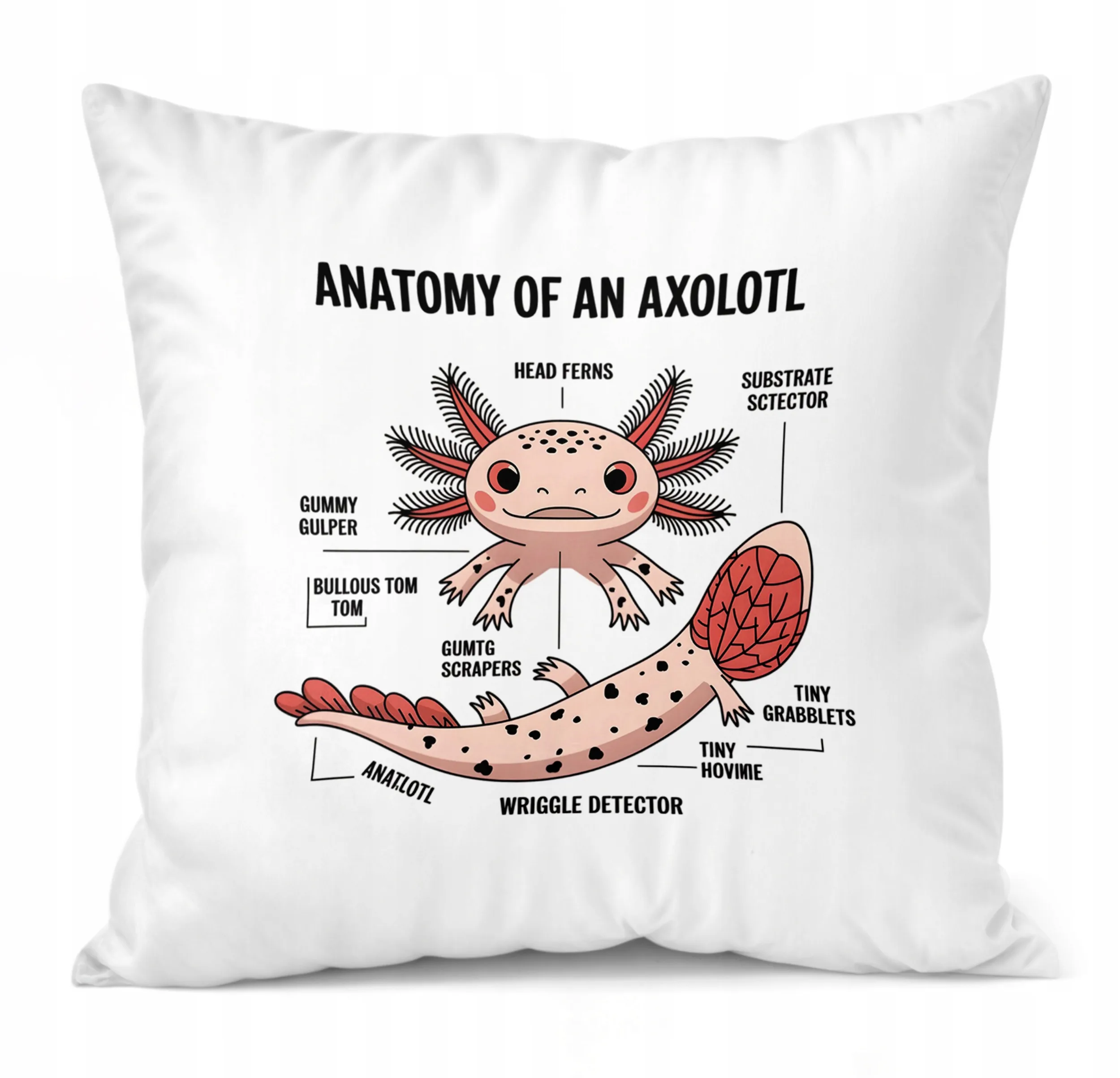 Jasiek 40×40 cm dla dziewczynki Aksolotl Axolotl Różowy Zwierzak Trend OK