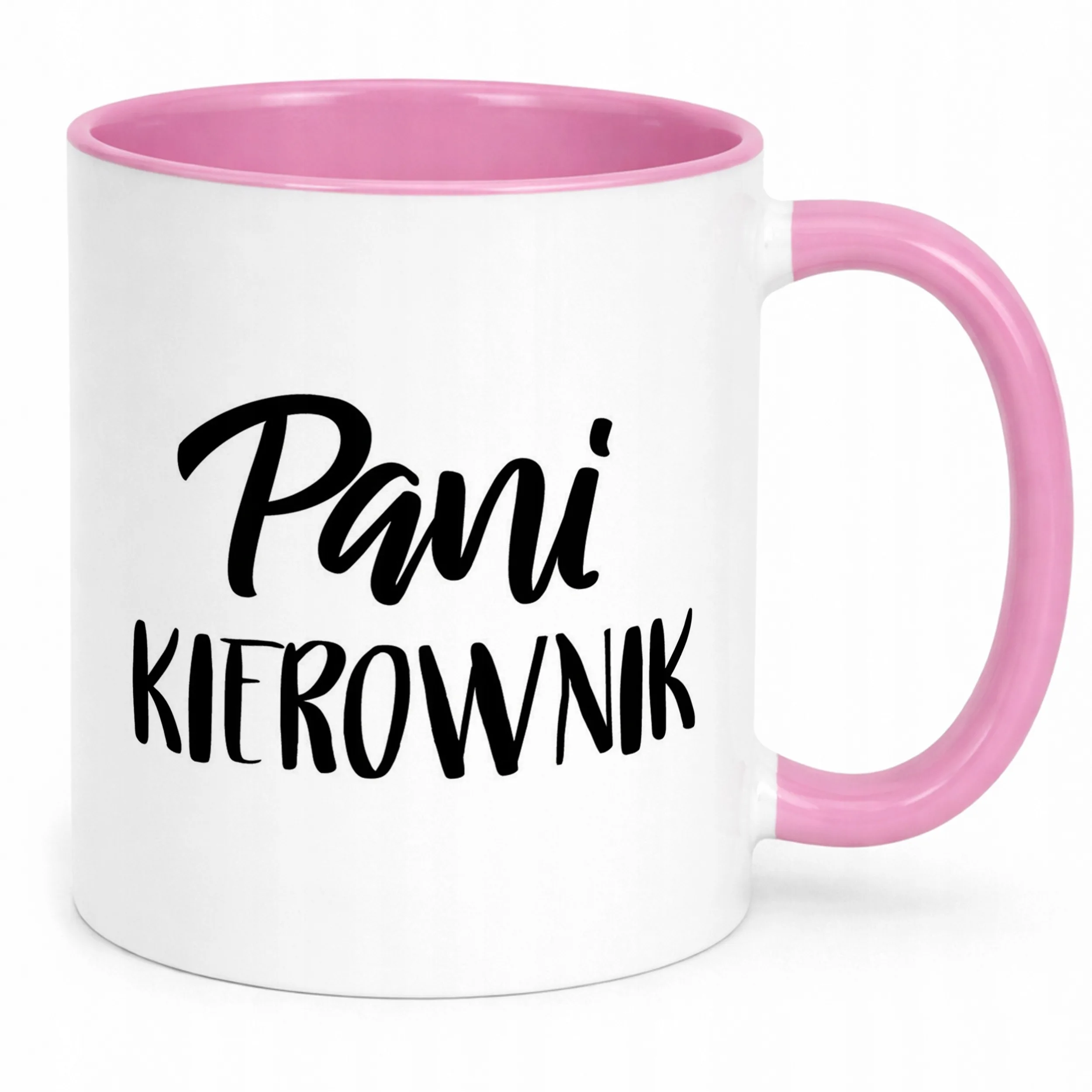 Kubek Różowy Pani Kierownik Dla Kobiety Praca Prezent