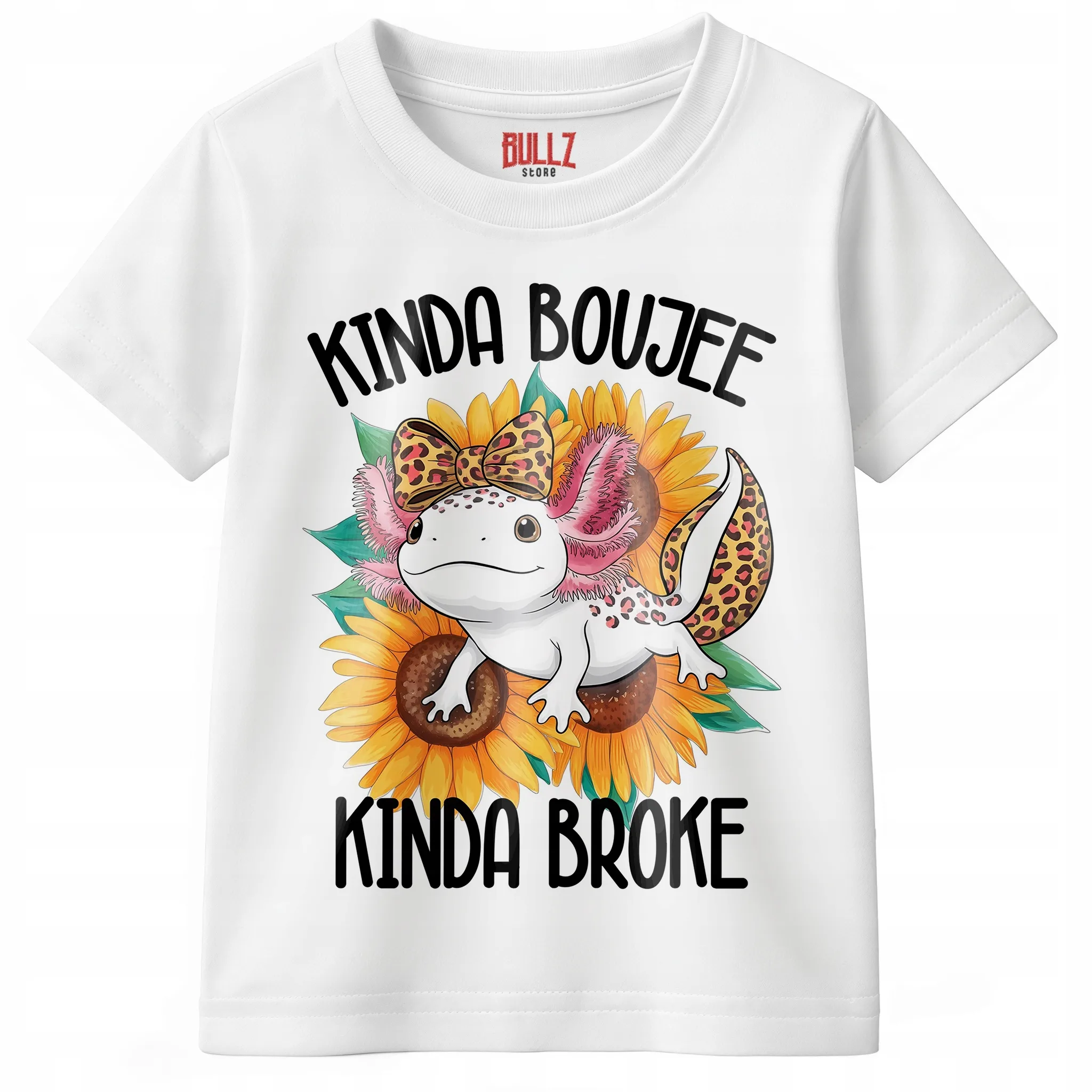 T-shirt dziecięcy biały Aksolotl Axolotl Różowy Płaz Viral